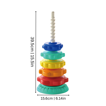 Rouages multicolores du jouet pour stimuler la logique