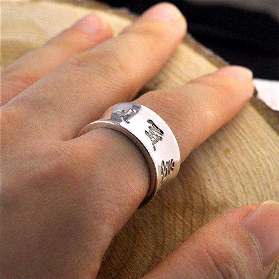 Bague ouverte en argent, ajustable pour le doigt