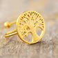 Bague ouverte avec motif arbre de vie gravé