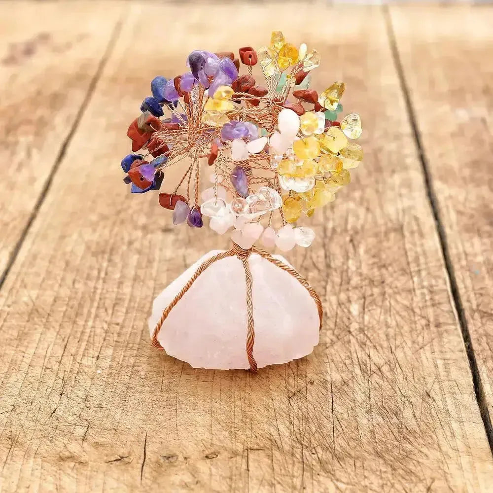 Vue d'ensemble du Bonsaï en pierres et quartz