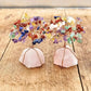 Arbre Bonsaï avec base en quartz et pierres colorées