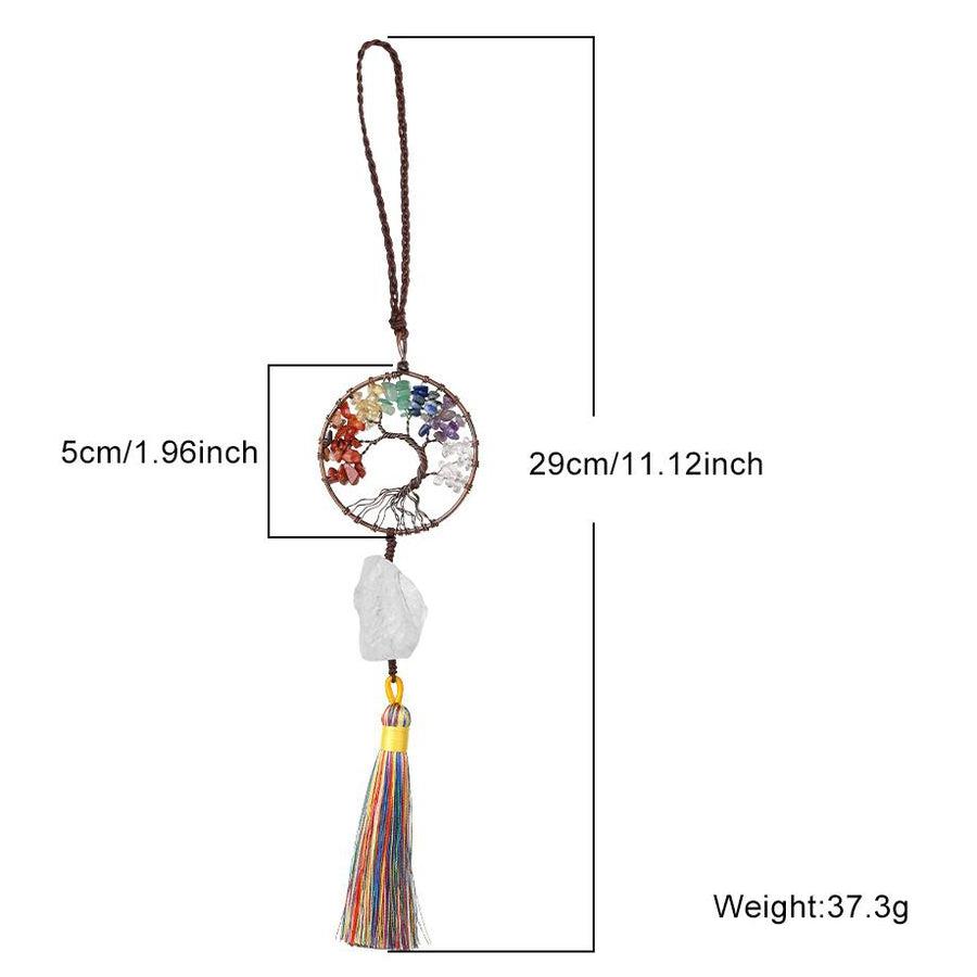 Arbre de vie orné de pierres pour chaque chakra