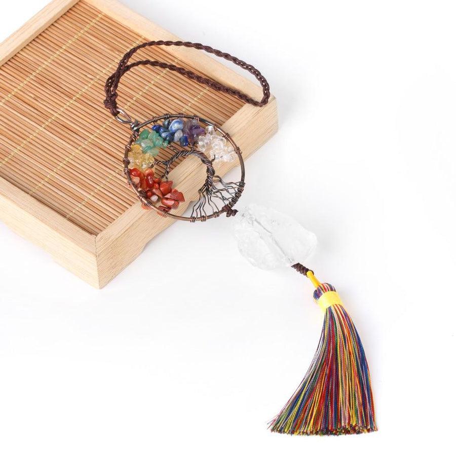 Arbre de vie complet avec pierres des 7 chakras