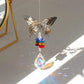 Attrape soleil avec papillon métallique et cristaux colorés