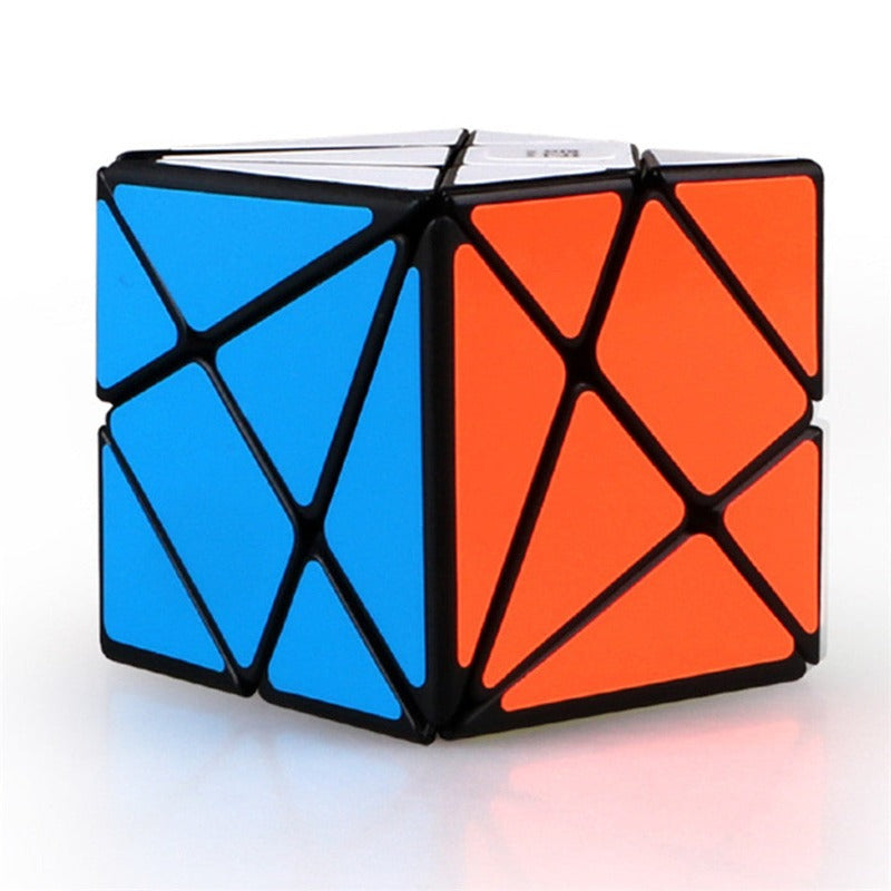 Vue d'ensemble d'un cube asymétrique en désordre
