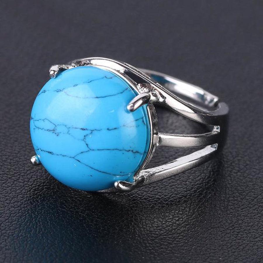 Bague en or avec cabochon en pierre turquoise