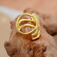 Conception élégante de la bague en laiton et turquoise
