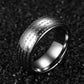 Bague en titane avec symboles bouddhiques verticaux