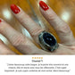 Bague en labradorite avec détails de sertissage