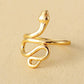 Bague serpent plaqué or vue de côté