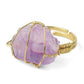 Bague avec pierre naturelle, vue de dessus