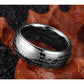 Bague en carbure de tungstène avec gravure tibétaine