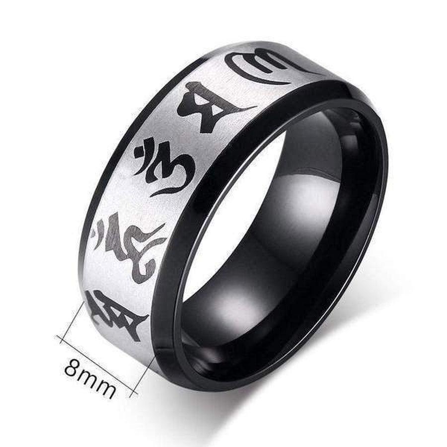 Vue latérale de la bague montrant sa largeur de 8mm