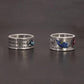 Bague ouverte avec gravure sutra et lotus émaillé