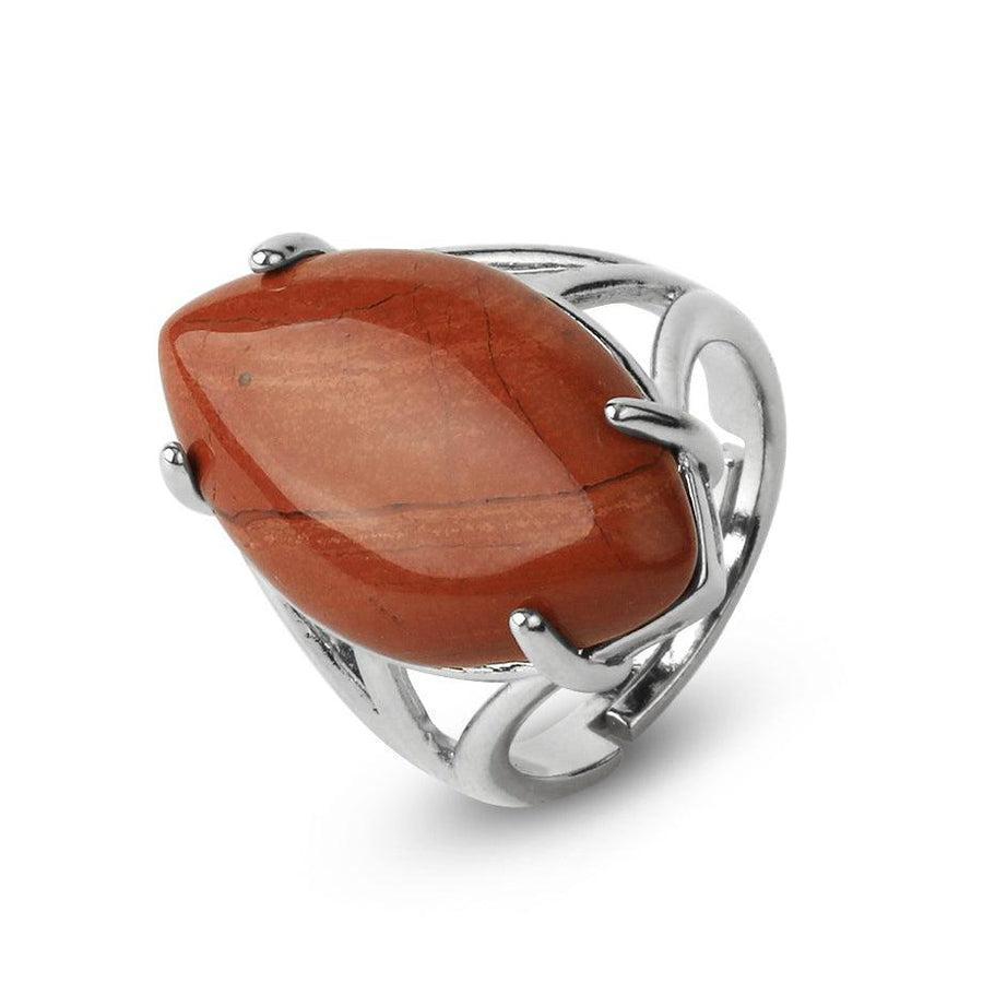 Bague avec pierre améthyste, détails de la monture griffée