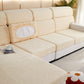 Vue rapprochée de la texture douce de la housse polaire beige