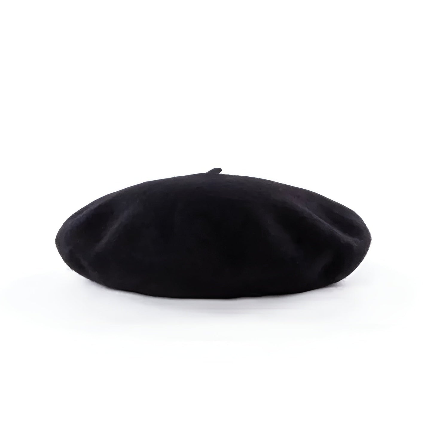 Béret basque noir en cachemire, taille ajustable