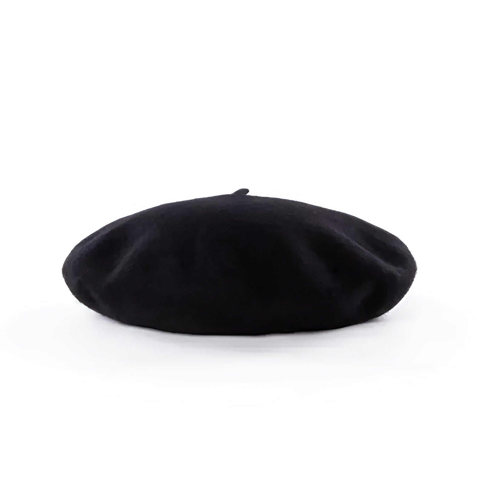 Béret basque noir en cachemire, taille ajustable