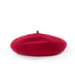 Béret basque rouge vif en cachemire, allure chic