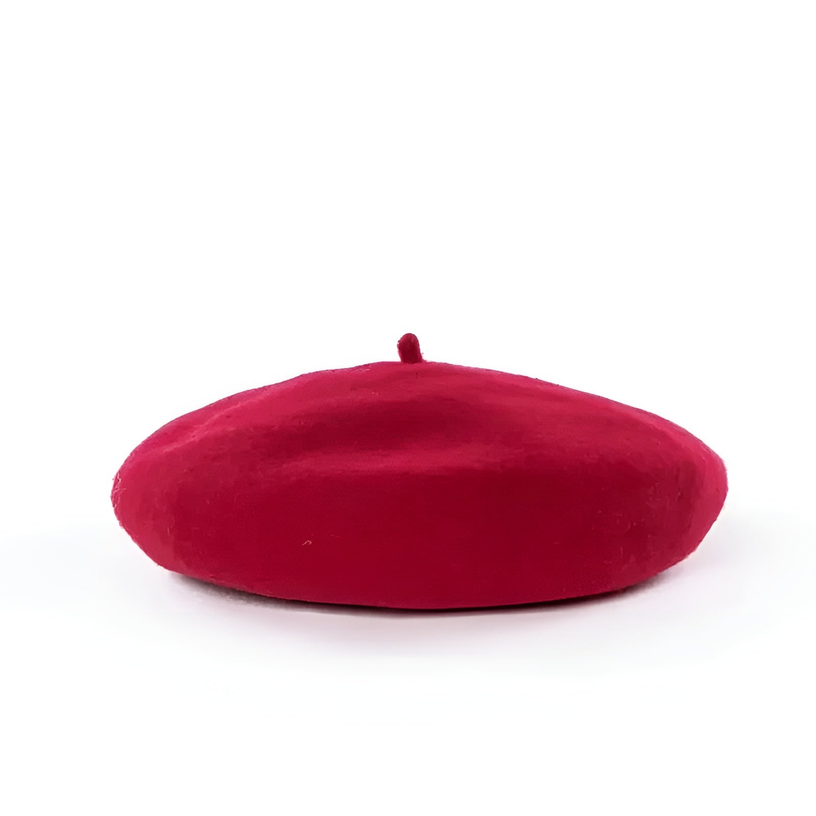 Béret basque rouge vif en cachemire, allure chic
