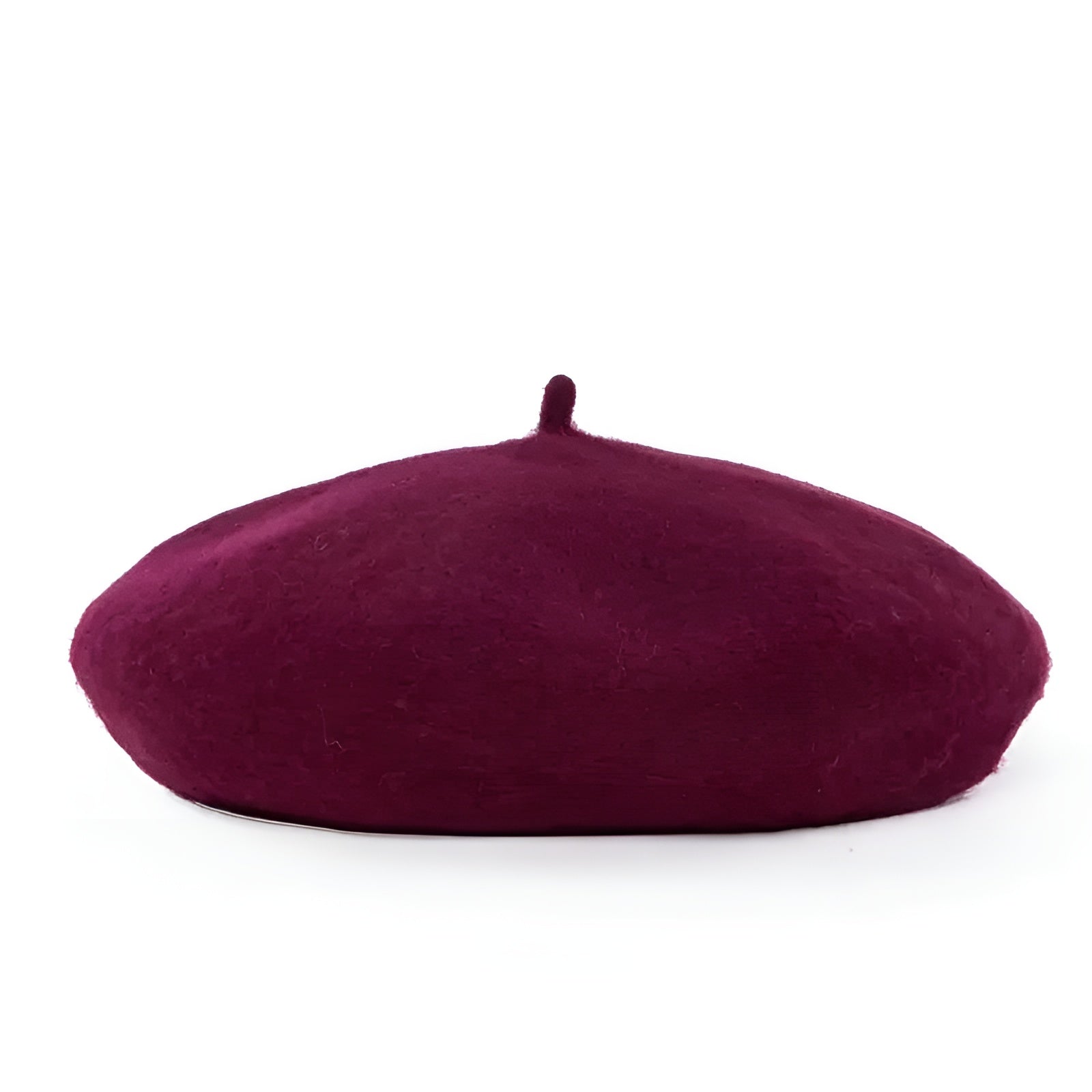 Béret basque bordeaux en cachemire, style sophistiqué