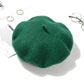 Béret basque vert, taille 53-57 cm, posé à plat