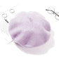 Béret basque violet, taille 53-57 cm, sur fond blanc