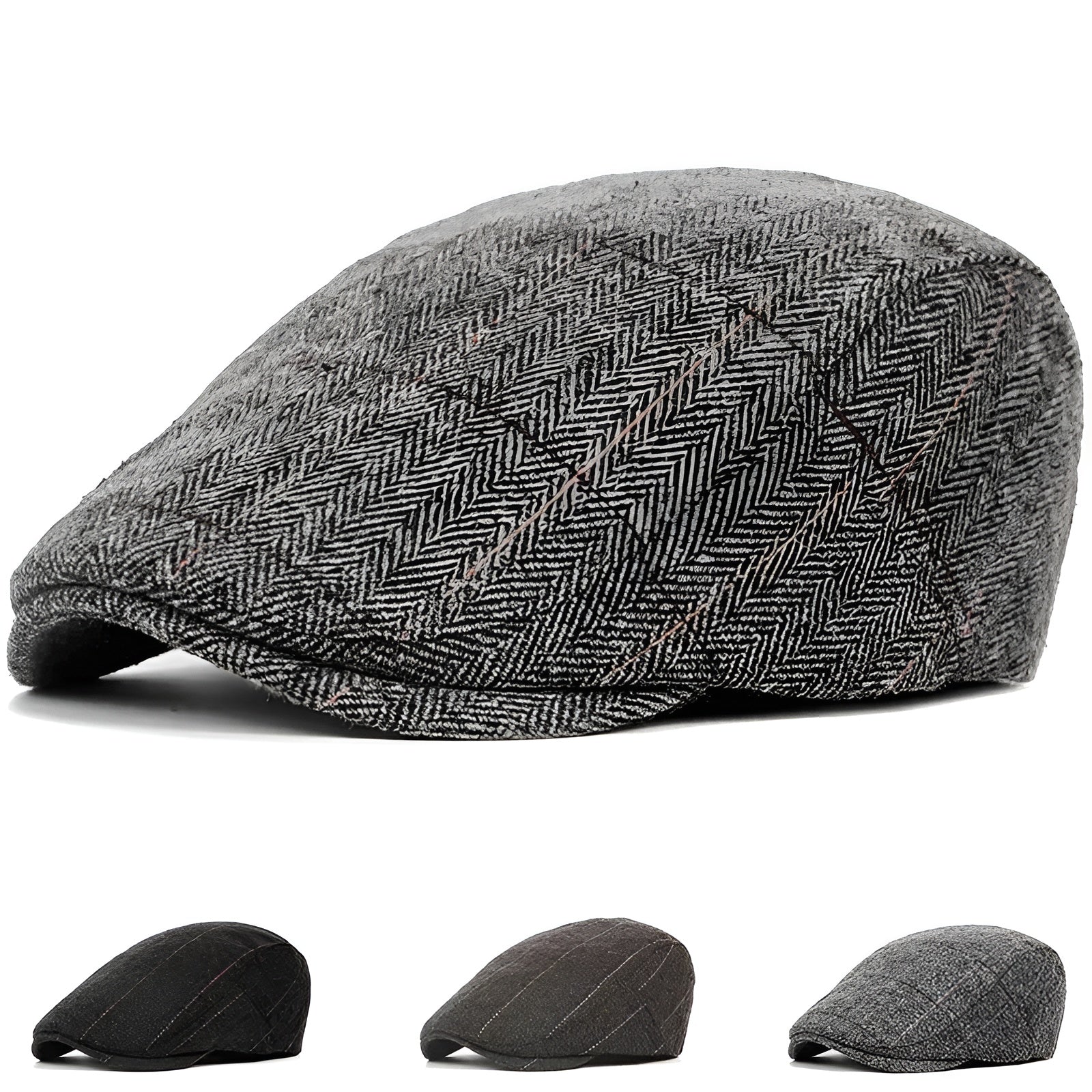 Béret en laine posé sur une surface en bois