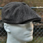 Béret gris foncé ajustable, vue de face