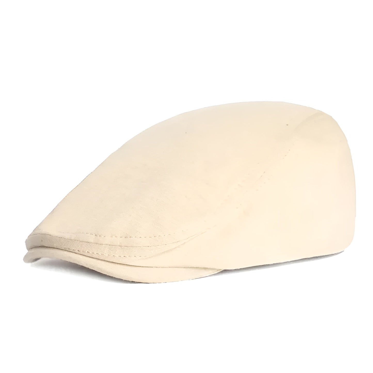 Béret crème en coton, vue d'ensemble sur fond neutre