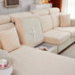 Vue latérale de la housse polaire sur coussin de canapé