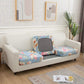Housse de coussin bleu ciel avec motif floral délicat