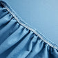 Housse bleu ciel en similicuir, installation facile sur canapé