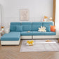 Housse polaire bleue avec motif laine sur coussin