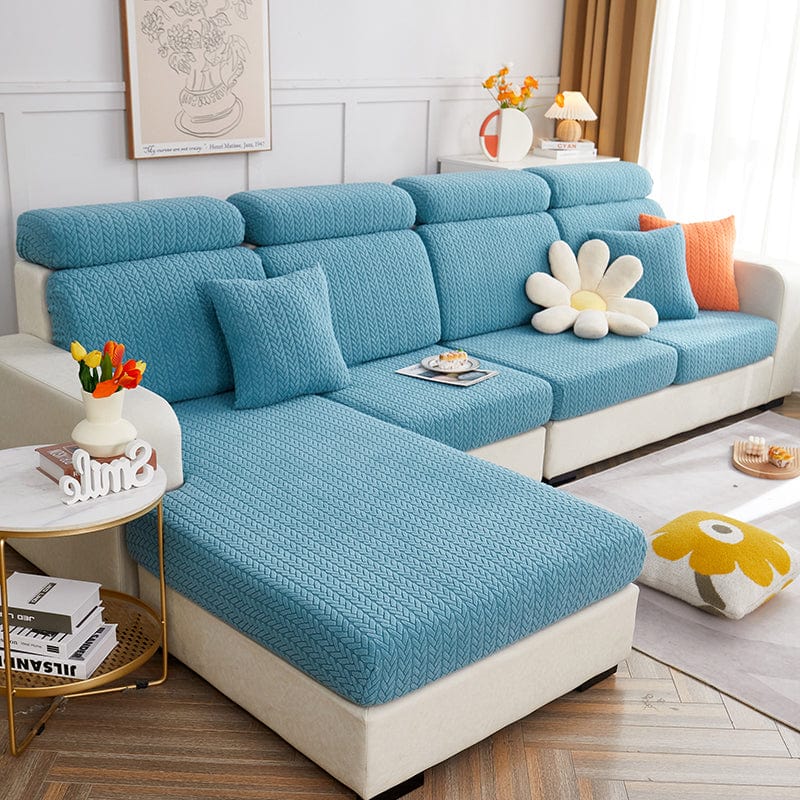 Gros plan sur texture douce de housse polaire bleue