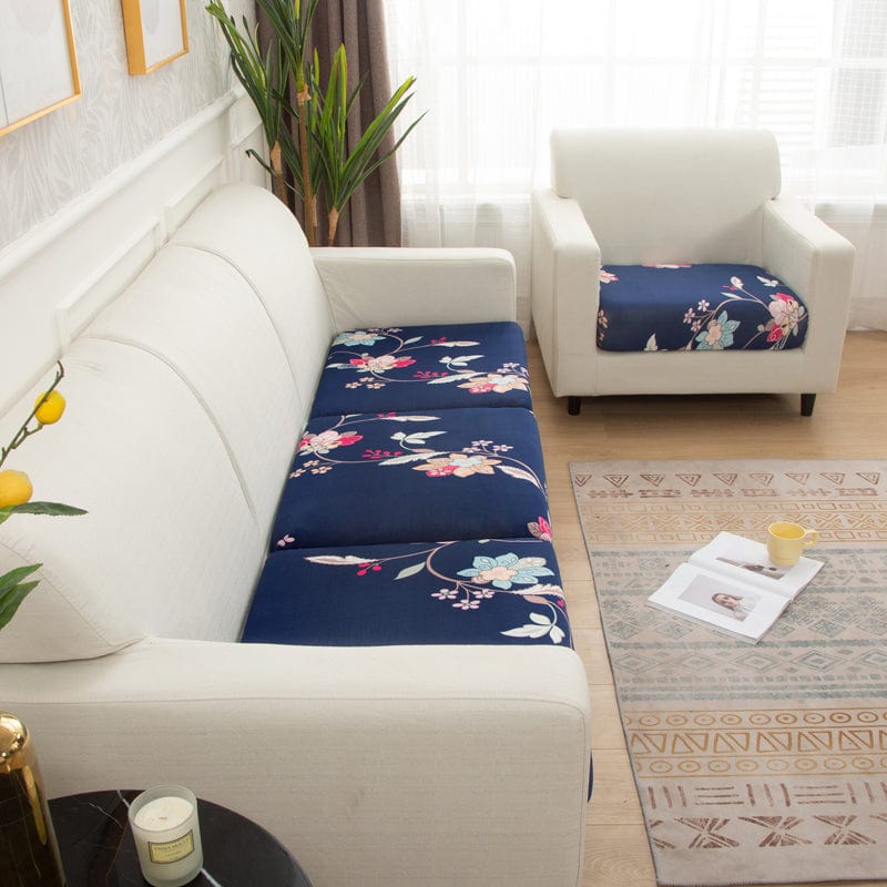 Détail du tissu doux et extensible à motifs floraux