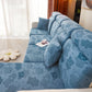 Gros plan sur la texture douce de la housse polaire bleue