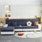Housse polaire bleue marine, ajustée sur coussin de canapé