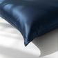 Gros plan sur la texture soyeuse bleu marine