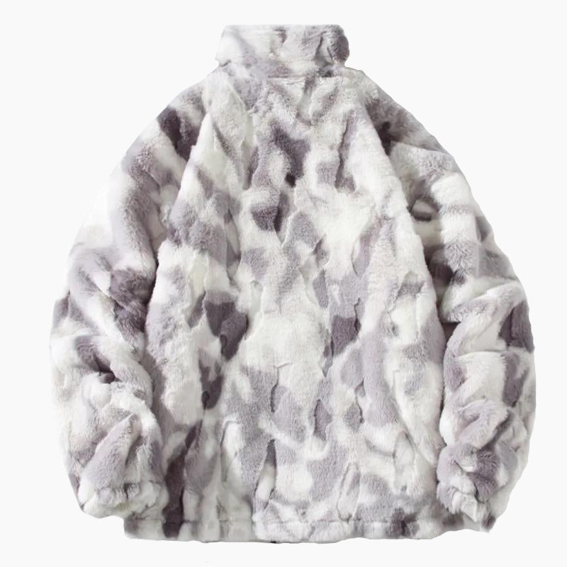 Blouson gris marbré pour homme en Pilou Pilou, vue de face