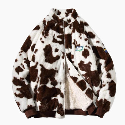 Vue de face du blouson polaire homme, col montant