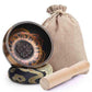 Ensemble complet: bol, maillet, support et sac