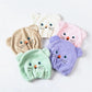 Bonnet violet pour bébé avec motif animal mignon