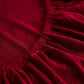 Housse polaire bordeaux avec motif palmier, vue de dessus