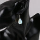 Boucles goutte d'eau avec quartz rose apaisant