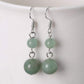Boucles d'oreilles en améthyste, vue de face
