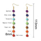 Vue d'ensemble des boucles d'oreilles avec pierres chakra variées