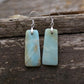 Boucles d'oreilles pendantes en amazonite naturelle