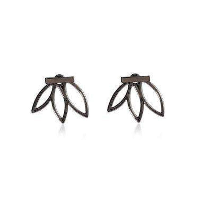 Zoom sur le fermoir des boucles d'oreilles lotus