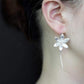 Boucles d'oreilles lotus en argent avec détails délicats